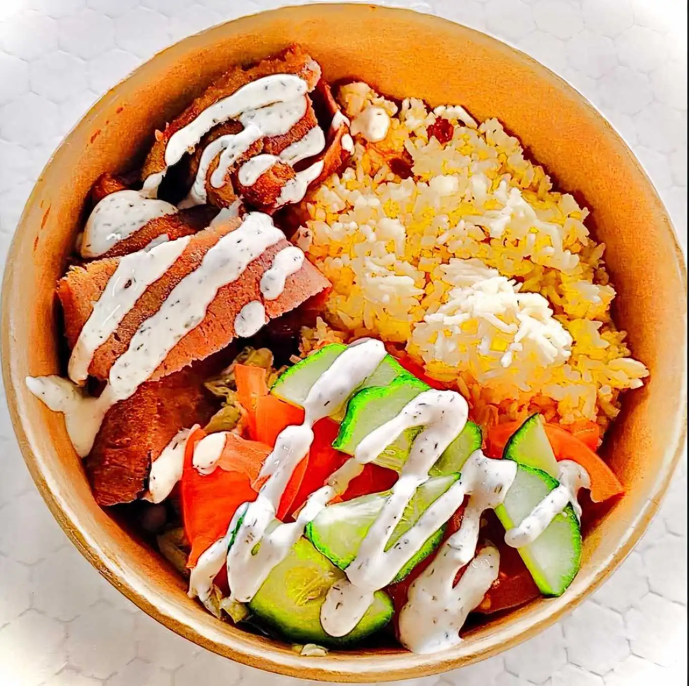 Beef Rice Bowl at Donair Stop in Edmonton, AB